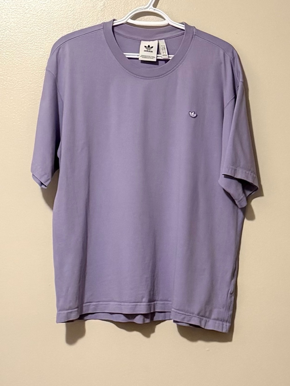 adidas Men’s Lavender Crewneck Tee - Light Purple